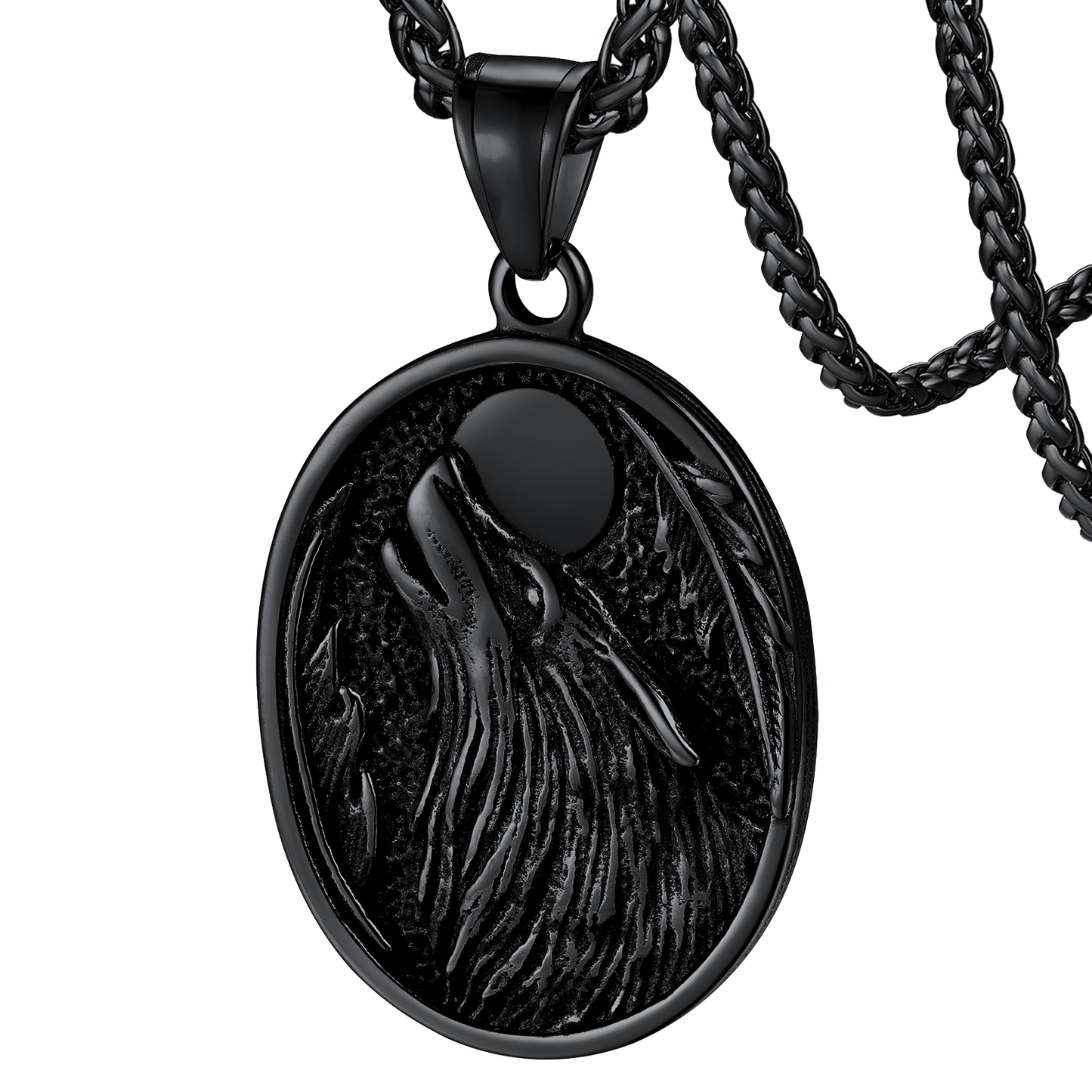 Norse Viking Wolf Pendant Necklace for