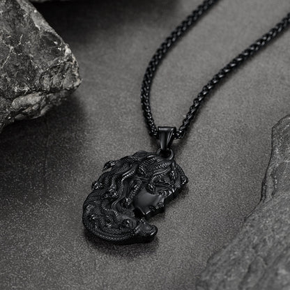 Greek Mythology Medusa Pendant Necklace Stainless Steel