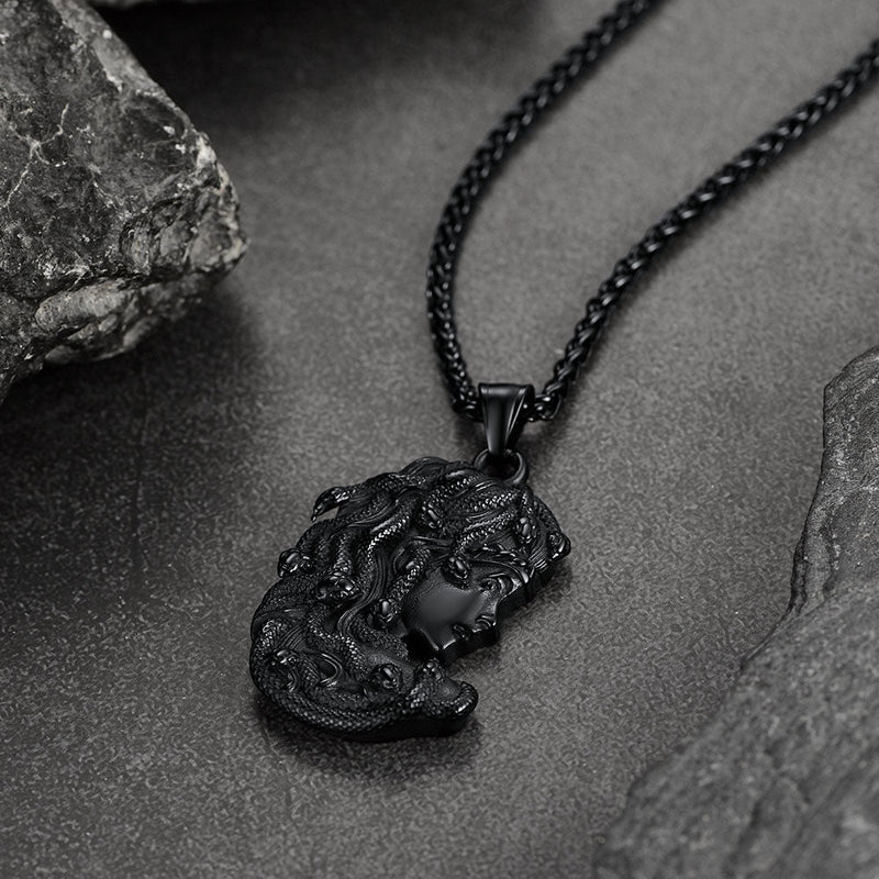 Greek Mythology Medusa Pendant Necklace Stainless Steel