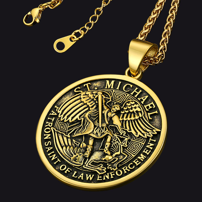 The Archangel St. Michael Medal Necklace for