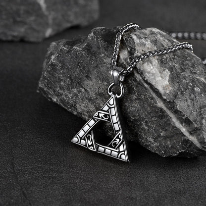 Flash Gothic Triangle Necklace Pendant Necklace for Man