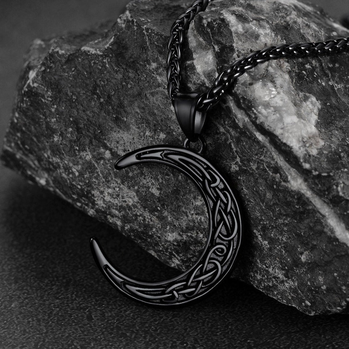Flash Celtic Crescent Moon Necklace for /