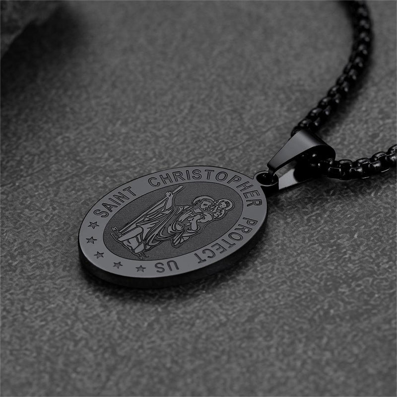 Personalized Saint Christopher Picture Necklace for