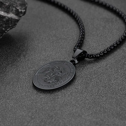 Customized Saint Michael Necklace With Picture for