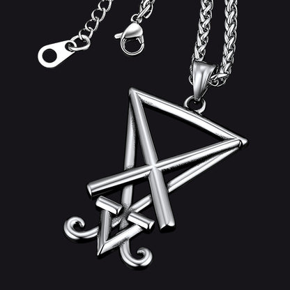 Satanic Sigil of Lucifer Necklace for Stainless Steel