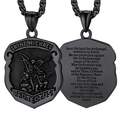 Catholic Saint Michael Pendant Necklace for