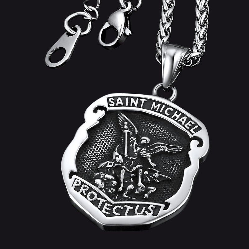 Catholic Saint Michael Pendant Necklace for