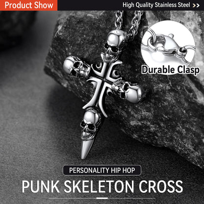 Skull Cross Necklace for Stainless Steel