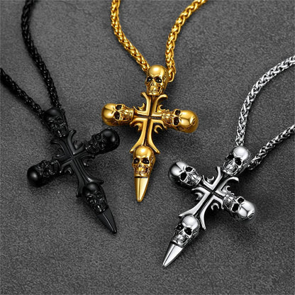 Skull Cross Necklace for Stainless Steel