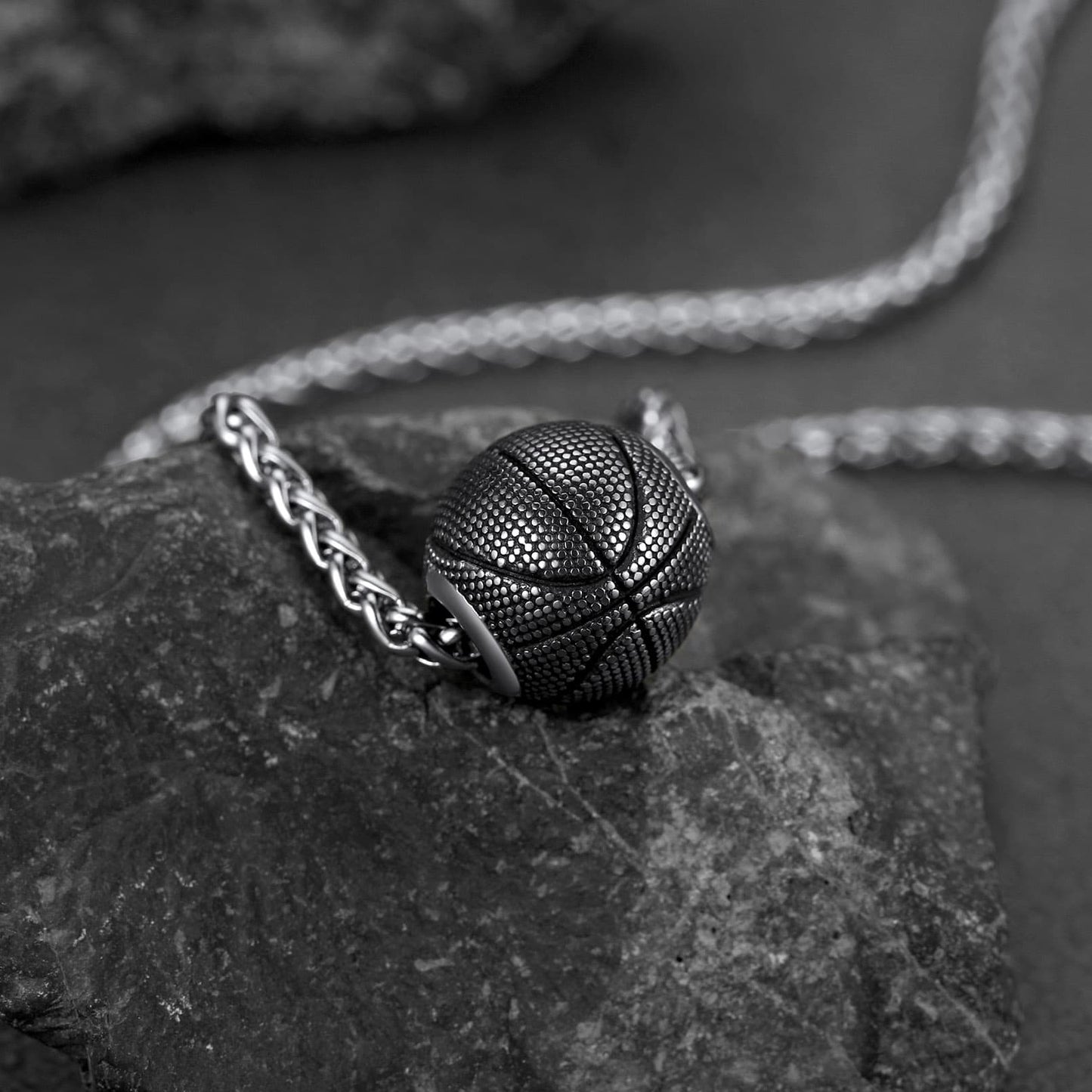 3d Basketball Pendant Necklace for