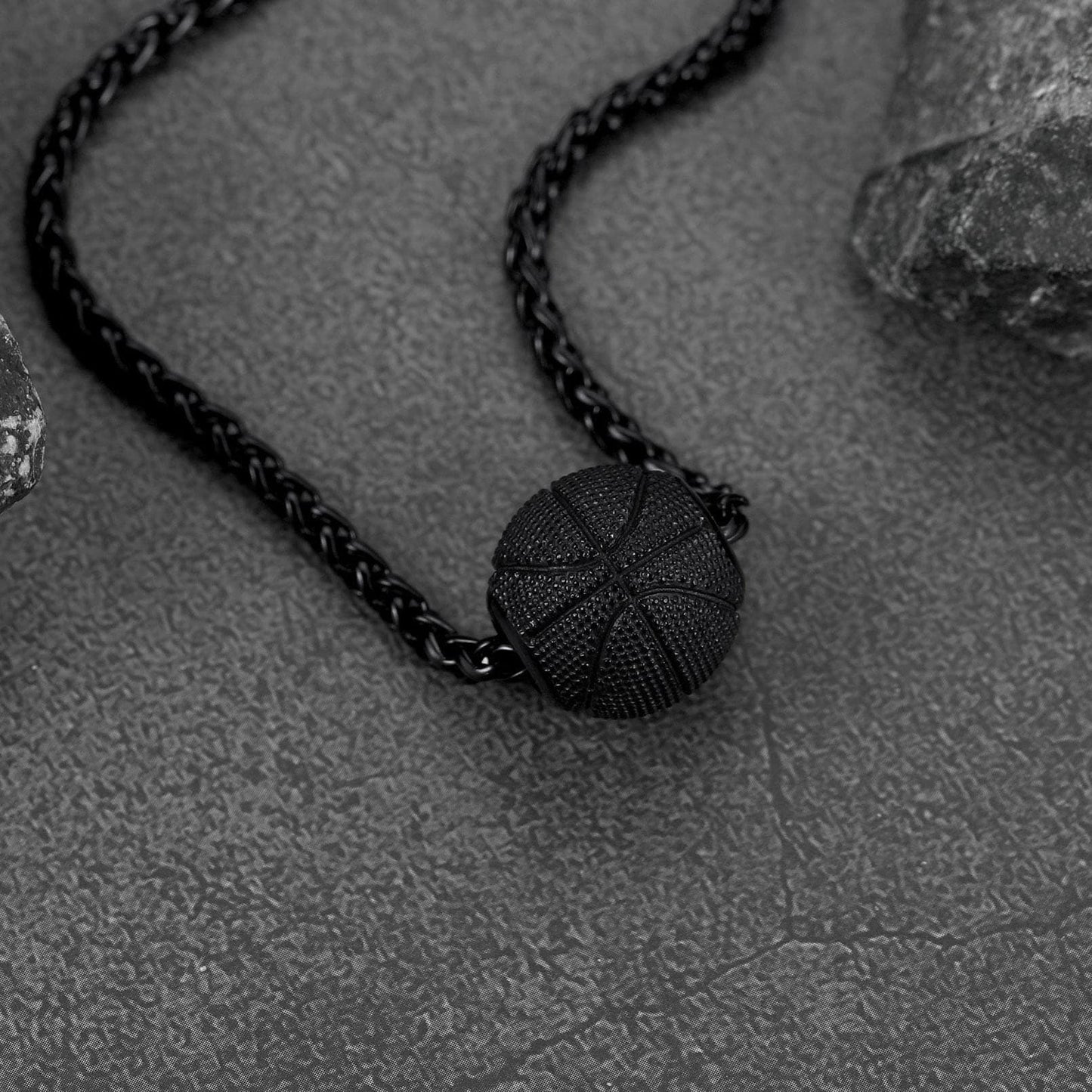 3d Basketball Pendant Necklace for