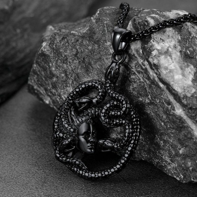 Mythology Medusa Gorgon Necklace Stainless Steel