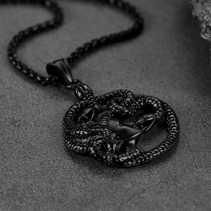 Mythology Medusa Gorgon Necklace Stainless Steel