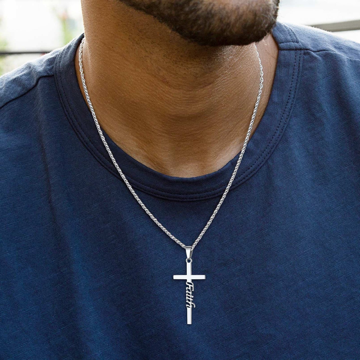 Christian Faith Cross Necklace Pendant for