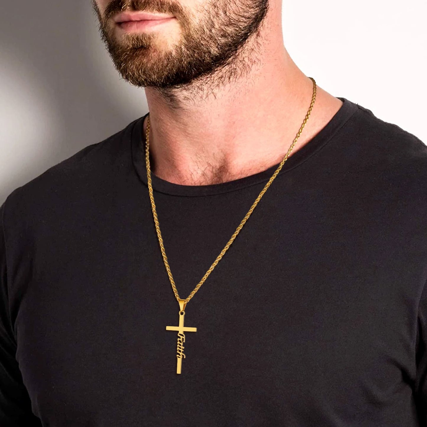 Christian Faith Cross Necklace Pendant for