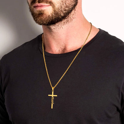 Christian Faith Cross Necklace Pendant for