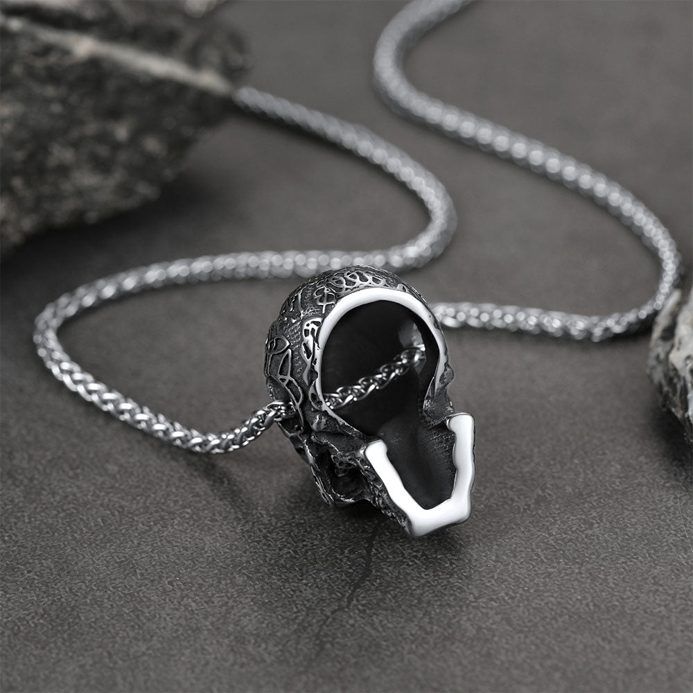 Gothic Skull Pendant Necklace for