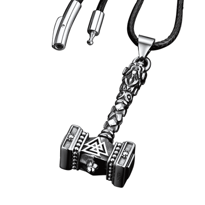Thor's Hammer Mjolnir Necklace Viking Charm for