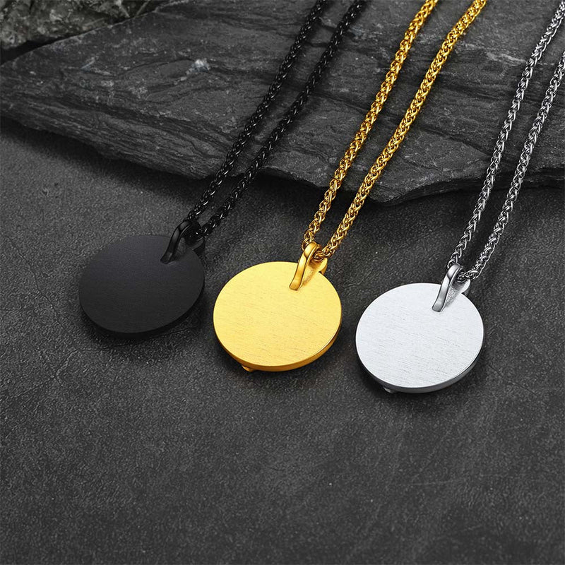 Customized Engraved Photo Necklace With Skull for