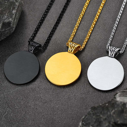 Customized Picture Necklace With Viking Rune for