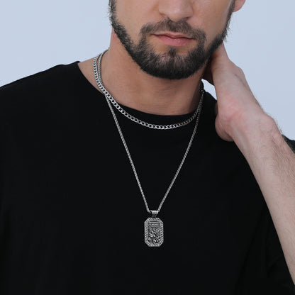 Catholic Archangel Saint Michael Dog Tag Necklace for