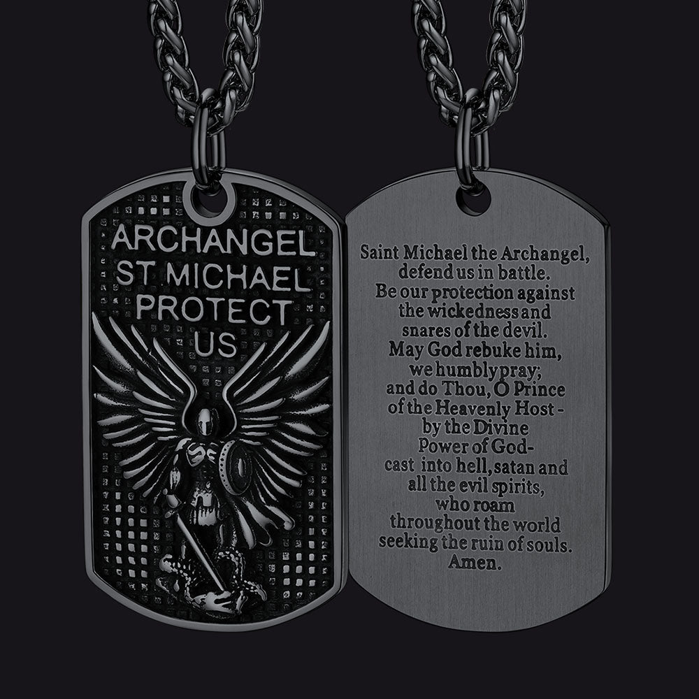 Oval Archangel Saint Michael Necklace Medal