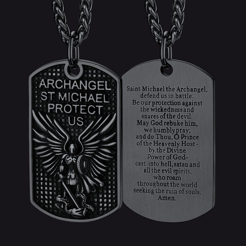 Oval Archangel Saint Michael Necklace Medal