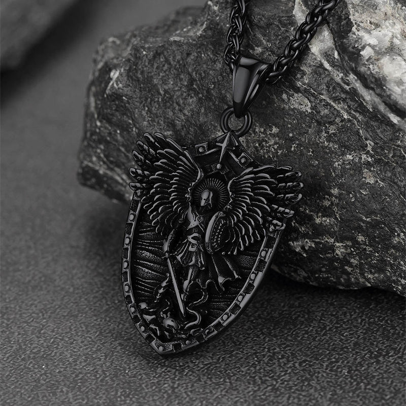 Shield of Archangel Saint Michael Pendant Necklace for
