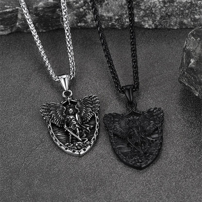 Shield of Archangel Saint Michael Pendant Necklace for