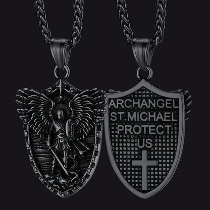 Oval Archangel Saint Michael Necklace Medal