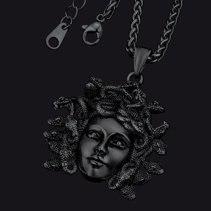 Medusa Necklace Amulet Pendant for