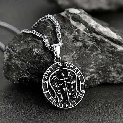 Christian Saint Michael Pendant Necklace Medal for