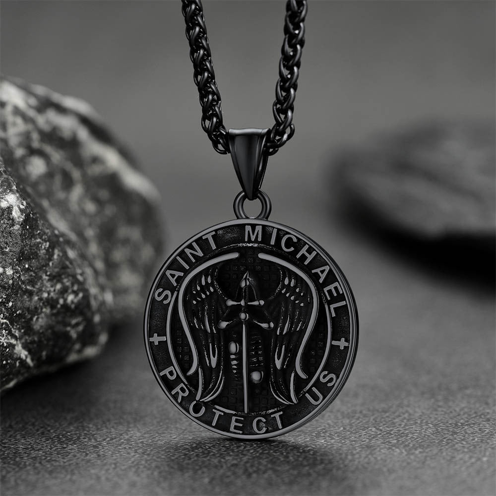 Christian Saint Michael Pendant Necklace Medal for