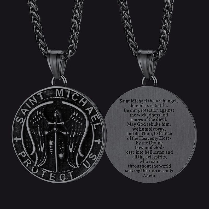 Christian Saint Michael Pendant Necklace Medal for