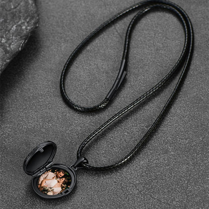 Custom Viking Wolf Locket Necklace With Picture Inside