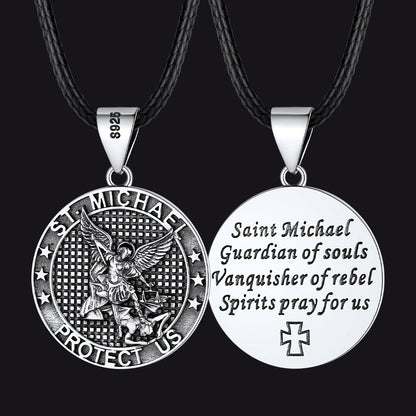 Oval Archangel Saint Michael Necklace Medal