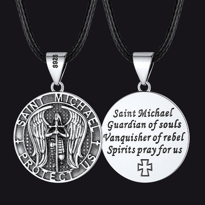 Christian Saint Michael Pendant Necklace Medal for