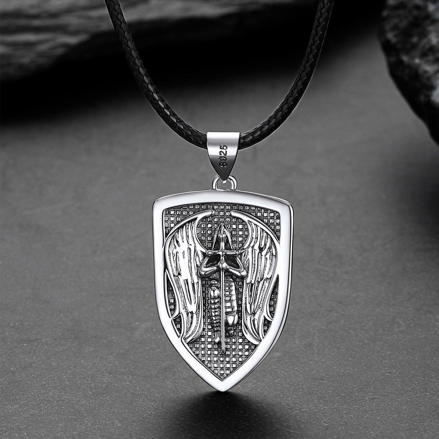 Shield Archangel St. Michael Protection Necklace for