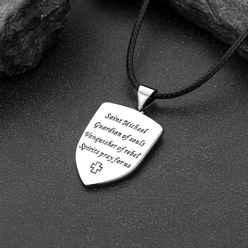 Shield Archangel St. Michael Protection Necklace for
