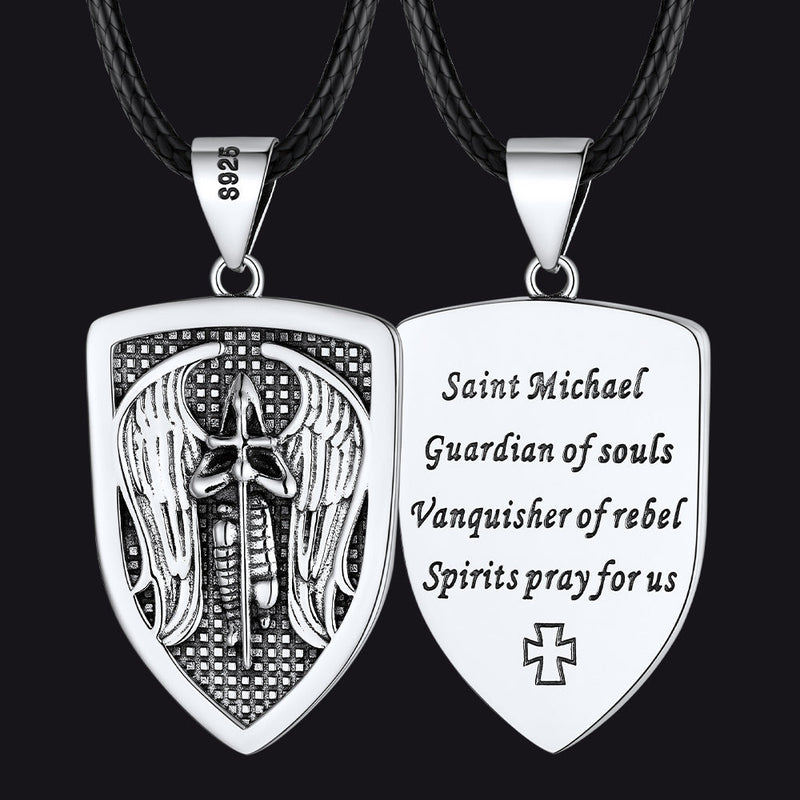 Shield Archangel St. Michael Protection Necklace for