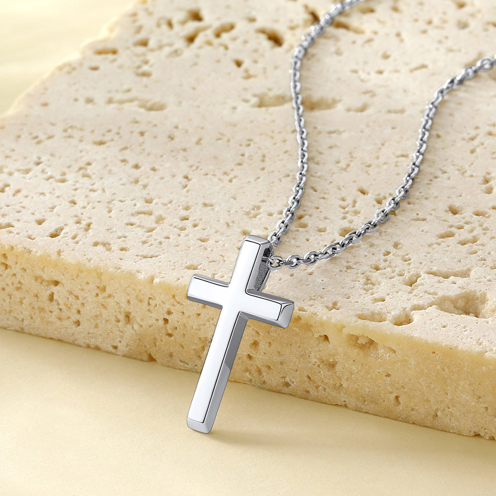 Dainty Cross Pendant Necklace for Mom, Christian Faith Pendant Necklace Gift