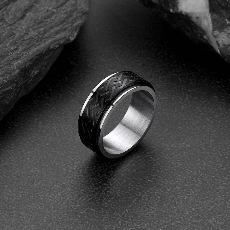 Celtic Knot Spinner Ring Anxiety Rotatable Ring for