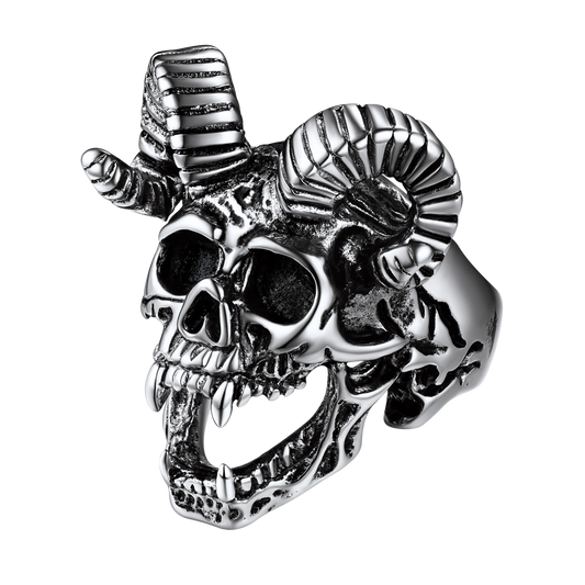 Satanic Baphomet Goat Skull Ring for