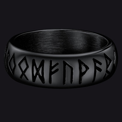 Flash Norse Viking Runes Ring Stainless Steel Ring for