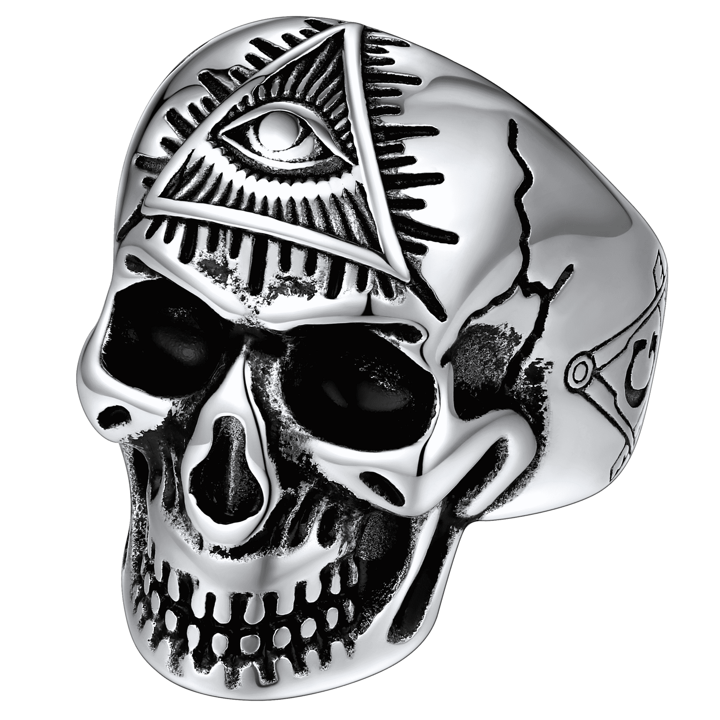 Eye of Providence Skull Ring for