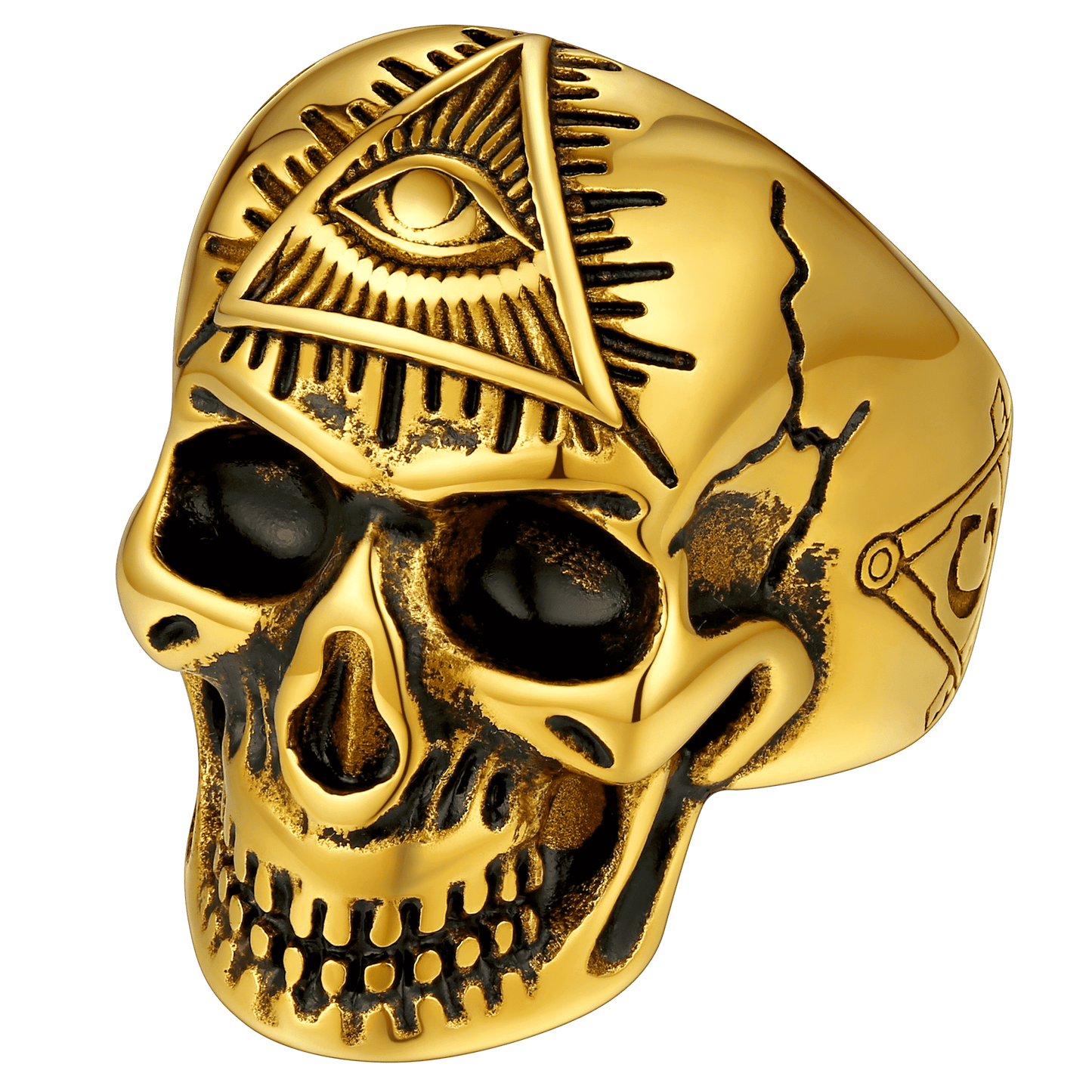 Eye of Providence Skull Ring for