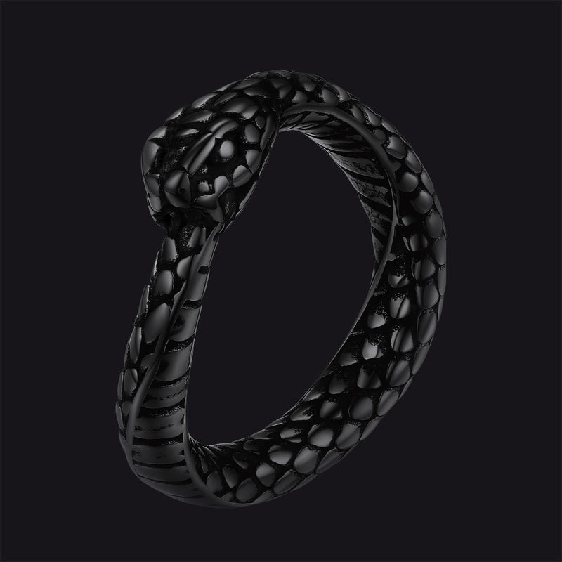 Stainless Steel Midi Snake Band Ring for
