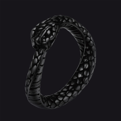 Stainless Steel Midi Snake Band Ring for