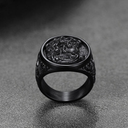 Medusa Snake Hair Ring Greek Mythology Signet Ring for