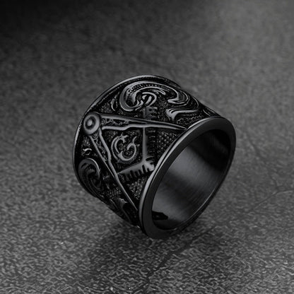 Freemason Masonic Stainless Steel Ring Band for